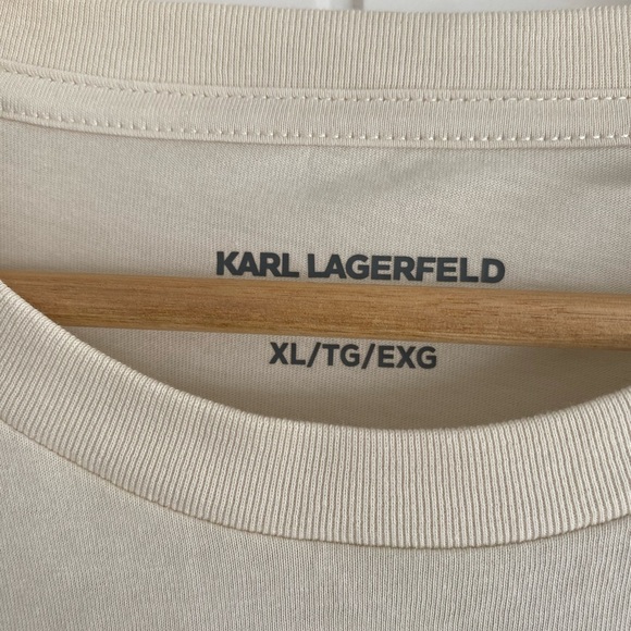 Karl Lagerfeld Cream Shirt with Black Heart Stitching - Picture 5 of 5